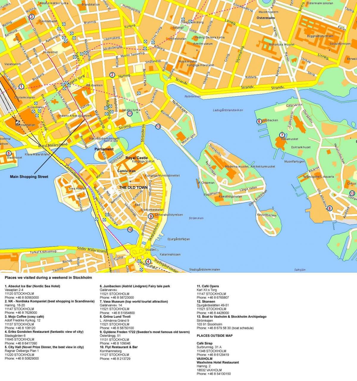 Stockholm centru-hartă