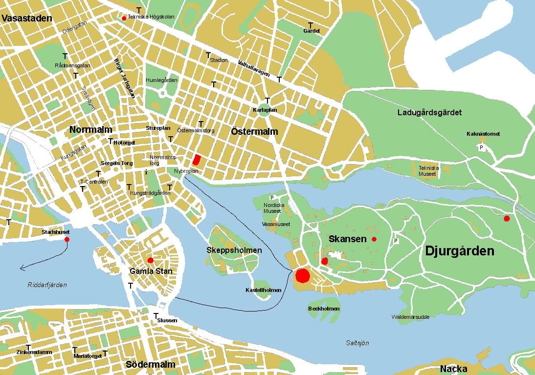 gamla stan Stockholm hartă