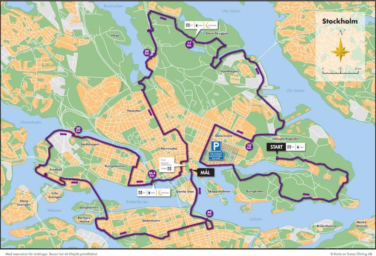 Stockholm biciclete hartă