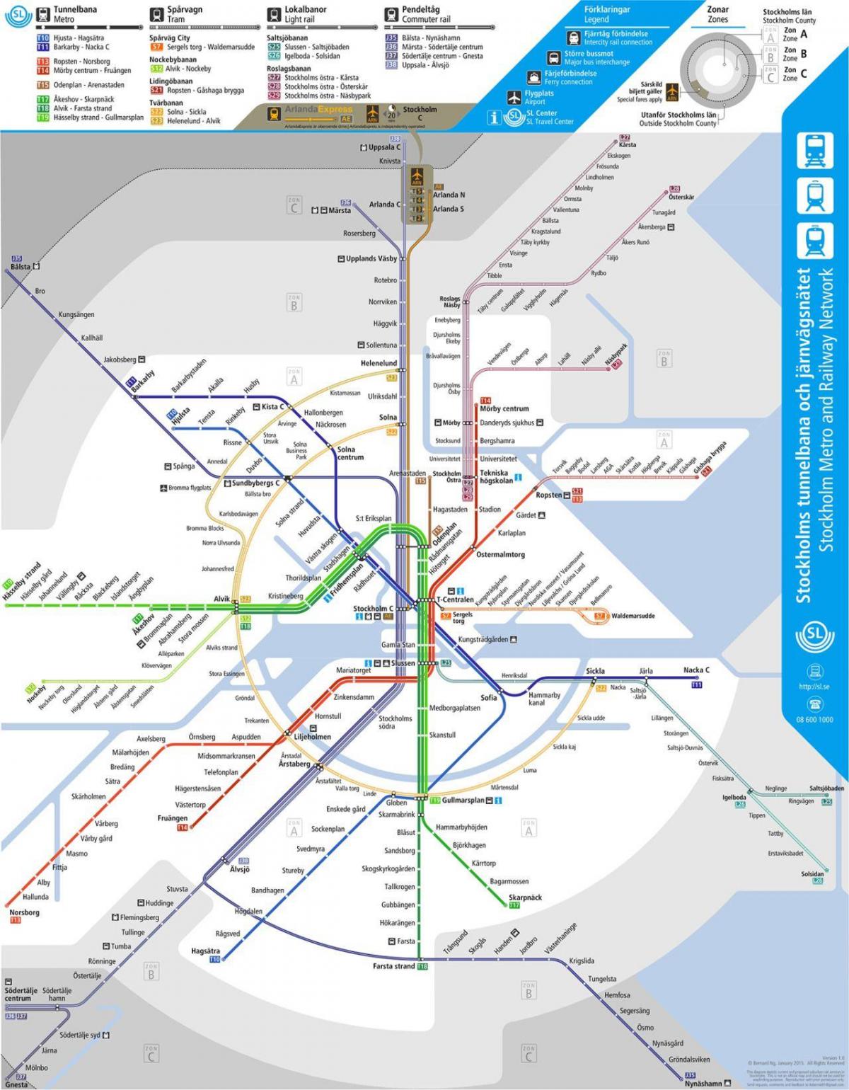 harta transport public din Stockholm