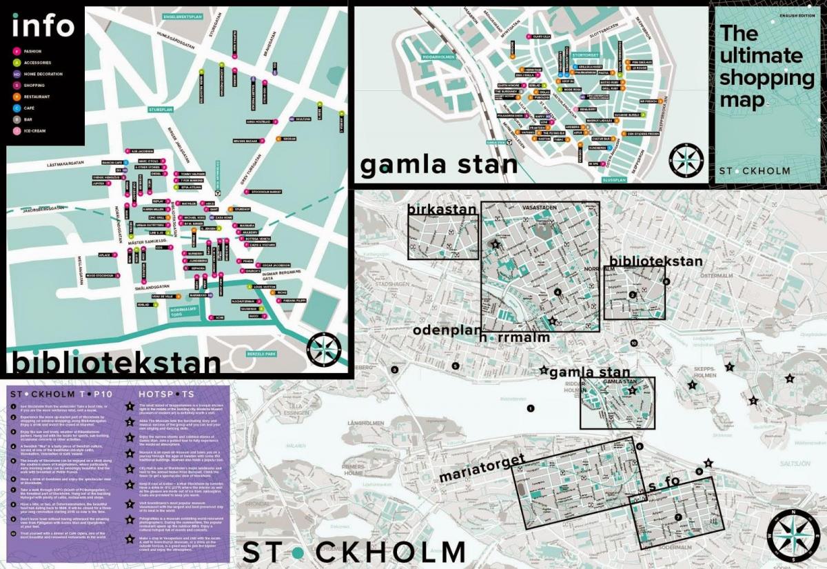harta Stockholm cumpărături