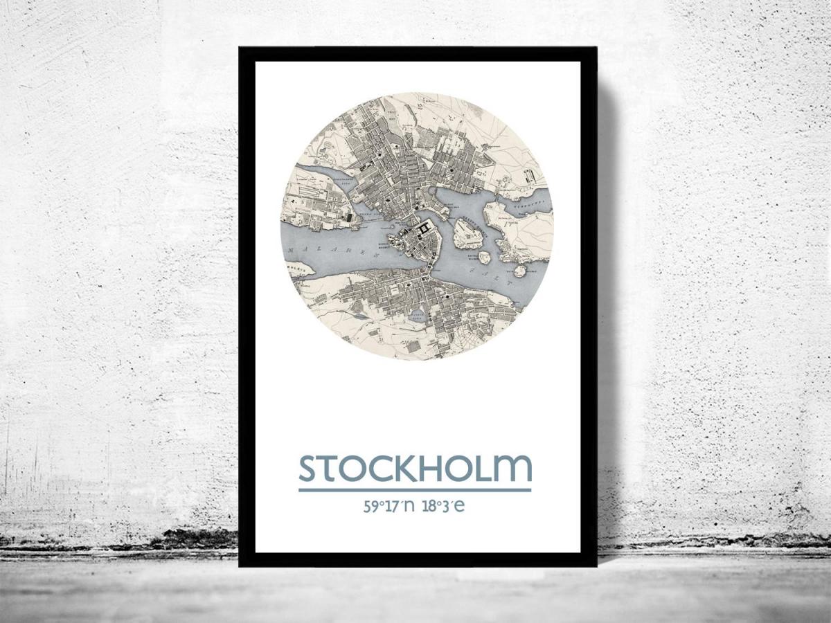 hartă Stockholm hartă poster
