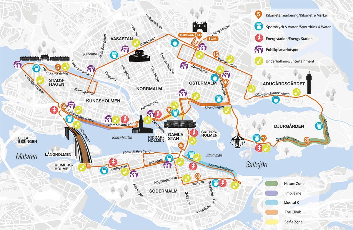 harta Stockholm marathon