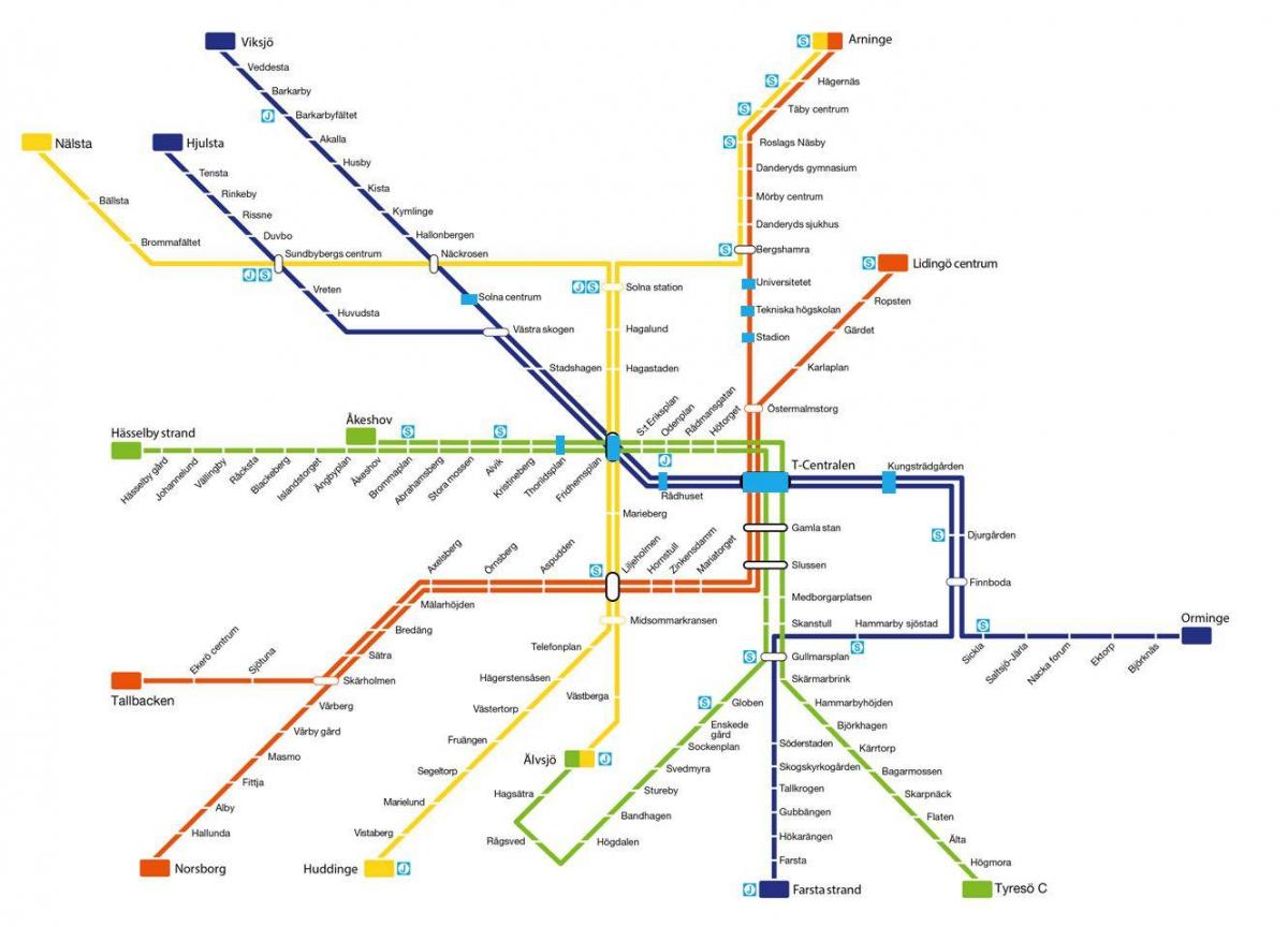 hartă de metrou din Stockholm arta