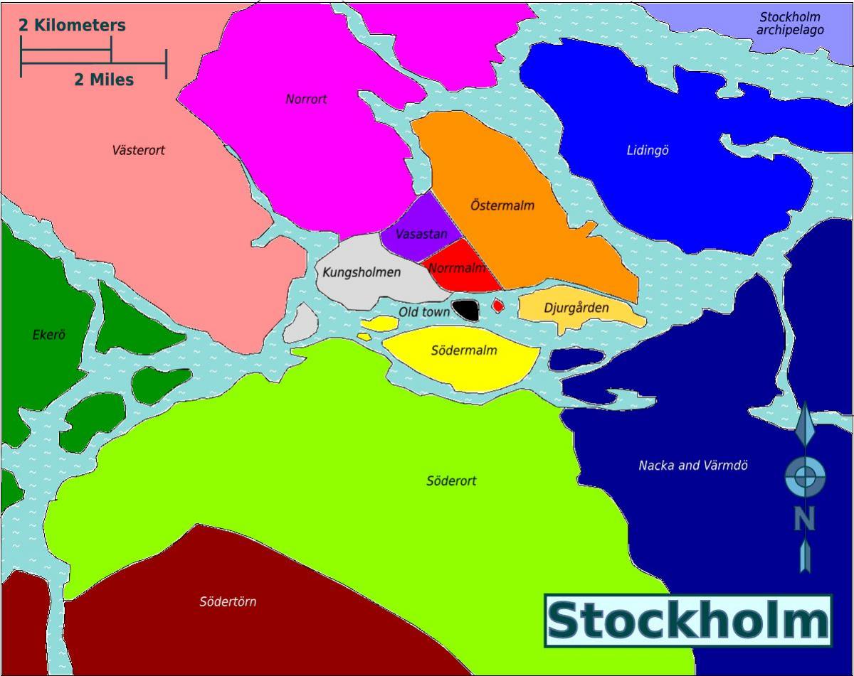 harta Stockholm raioane