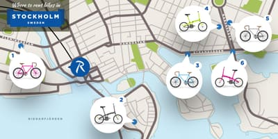 Stockholm city bikes hartă