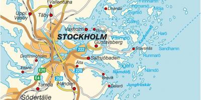 Stockholm, Suedia hartă a orașului