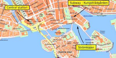 Stockholm central hartă