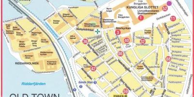 Harta de oraș vechi Stockholm, Suedia