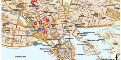 Stockholm atracții turistice hartă