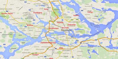 Harta Stockholm cartiere