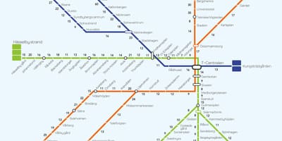 Harta de la Stockholm de mers pe jos