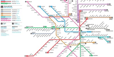 Harta metrou din Stockholm