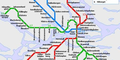 De transport Public din Stockholm hartă