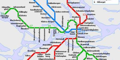 De transport Public din Stockholm hartă