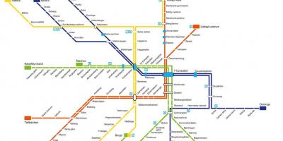 Hartă de metrou din Stockholm arta