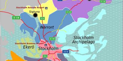 Harta Stockholm suburbii