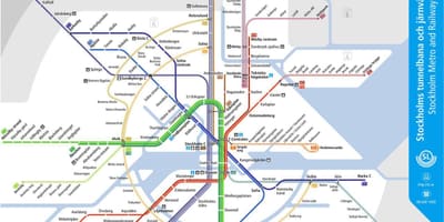 Tren hartă Stockholm, Suedia