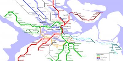 Harta metrou din Stockholm, Suedia