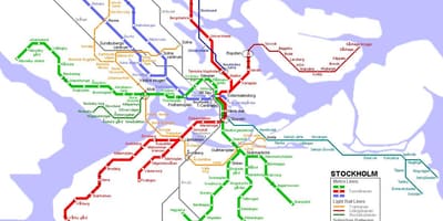 Suedia tunnelbana hartă